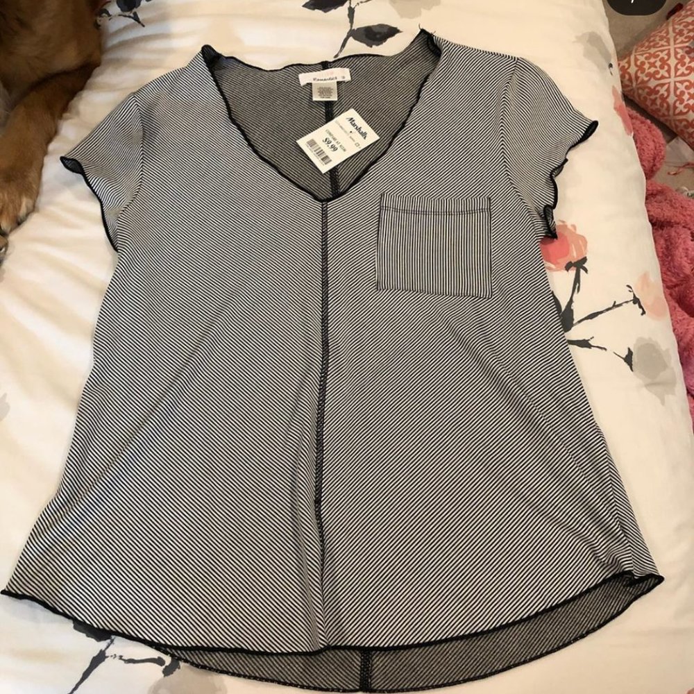 Marshalls Black & White Stripped Top